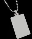 STAINLESS STEEL RECTANGLE SHAPED PENDANT